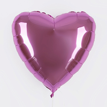 Фольгированное сердце "Розовый металлик"