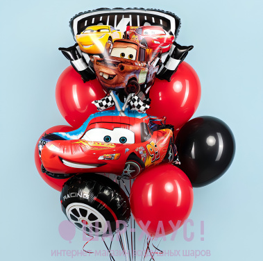 Фонтан из воздушных шаров "Радиатор-Спрингс" фото