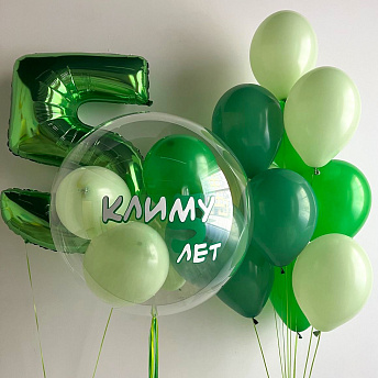 Композиция из шаров "Зелененькая" 