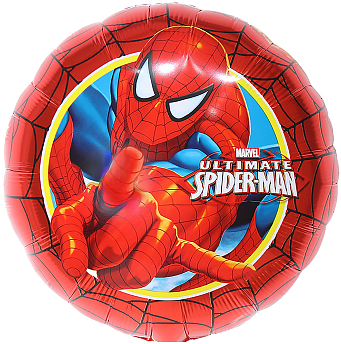 Фольгированный круг "Человек паук"