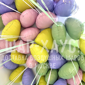 Шары с гелием под потолок "Пастельные сердца с дождиком"