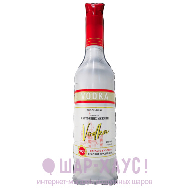 Фольгированная фигура "Бутылка, Водка для настоящих мужчин" фото