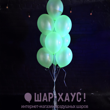 Светящиеся воздушные шары "Зеленый Неон" фото