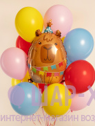 шары разноцветные для ребенка капибара шары яркие москва с гелием купить с доставкой до двери шар капибара фото