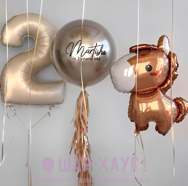Композиция из шаров "Лошадка на день рождения"  фото