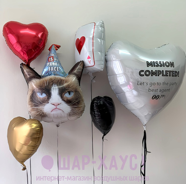 Композиция из шаров "Mission completed"  фото