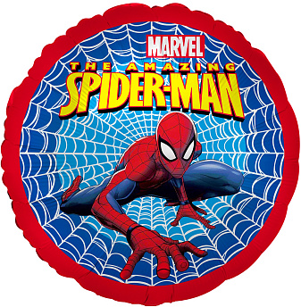 Фольгированный круг "Человек паук"