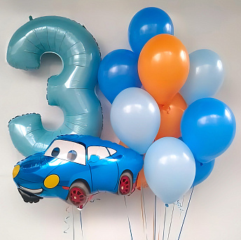 Композиция из шаров "Классная тачка" 