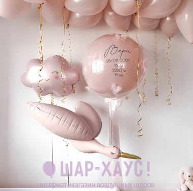 Композиция из шаров "Зефирные сны"  фото