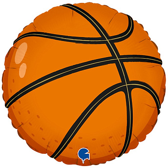 Фольгированный круг "Баскетбольный мяч"