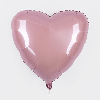 Фольгированное сердце "Розовый пастель"