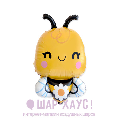Фольгированная фигура "Пчелка с цветком" 84 см фото