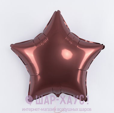 Фольгированная звезда "Ройбуш сатин" фото
