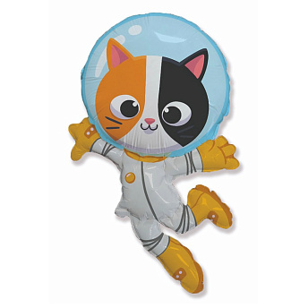 Фольгированная фигура "Кот-космонавт"