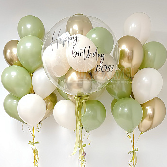 Композиция из шаров "С днем рождения, Босс"