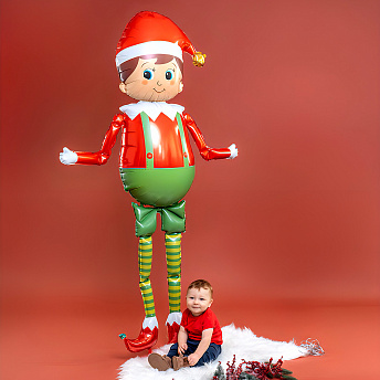 Ходячая фольгированная фигура "Новогодний Эльф" 165 см