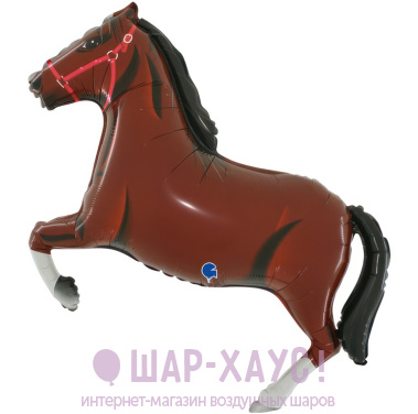 Фольгированная фигура "Лошадь коричневая" фото