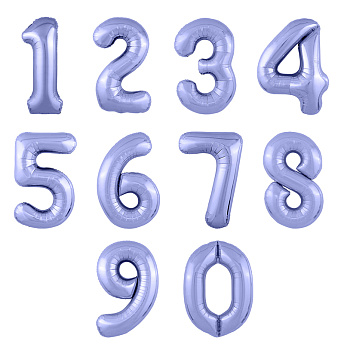Фольгированные шары цифры "Сиреневые" 1 шт. (102 см)