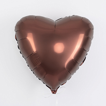 Фольгированное сердце "Каштан Бохо"