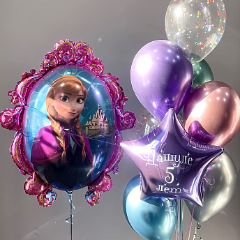 Композиция из шаров "Зеркало Анна и фонтан" 