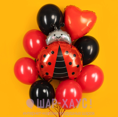 Букет из шаров "Божья коровка" фото