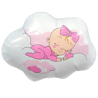 Фольгированная фигура "Малышка в облаках" 65 см 