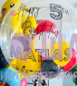 Композиция из шаров "Фонтан Пикачу и шар Бабл" 