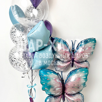 Композиция из шаров "Бабочки" 