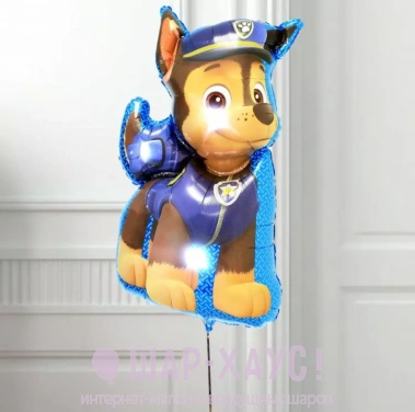 Фольгированный шар "Чейз щенячий патруль" фото