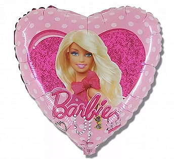 Фольгированный шар сердце Barbie