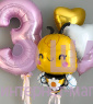 Фольгированная фигура "Пчелка с цветком" 84 см