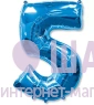 Фольгированные шары цифры "Синие" 1 шт. (102 см)