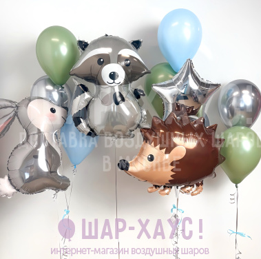 Композиция из шаров "Веселое трио" фото