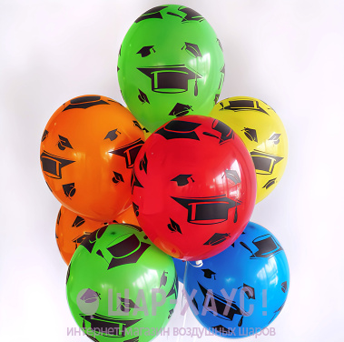 Воздушные шары с рисунком "Шапочка выпускника" фото