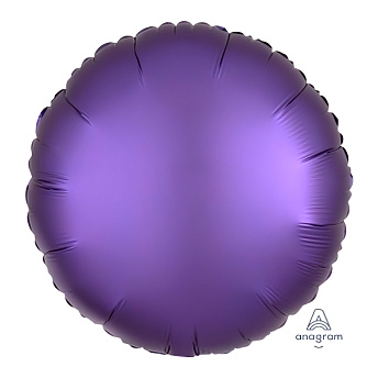 Фольгированный круг "Фиолетовый сатин Purple Royale"