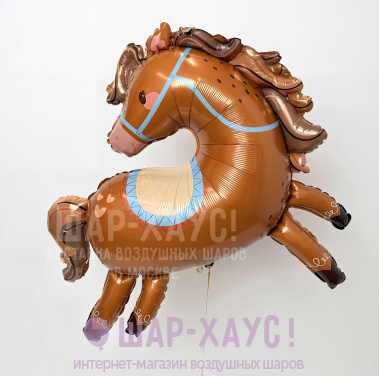 Фольгированная фигура "Лошадка" фото