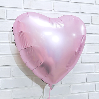 Фольгированное сердце "Розовый сатин"