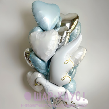 Букет из шаров "Волшебная голубка" фото