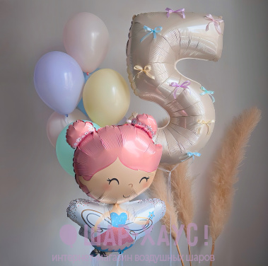 Композиция из шаров "Фея"  фото