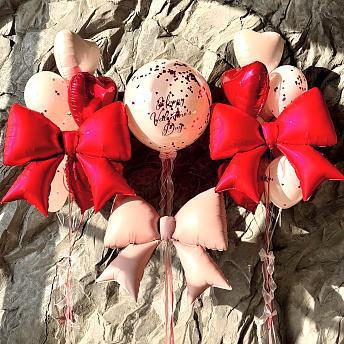 Композиция из шаров "Happy Valentine's Day" 