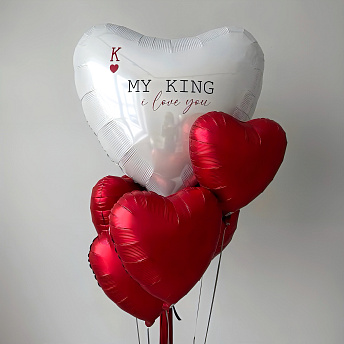 Фонтан из воздушных шаров "My King" 