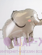 воздушный шар слон серый фольгированные шары москва круглосуточная доставка шариков с гелием в московскую область шар слон фото