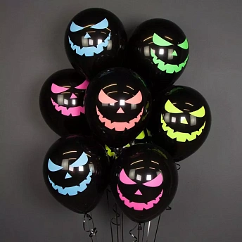 Воздушные шары на Хэллоуин "Кислотные Тыквы" 