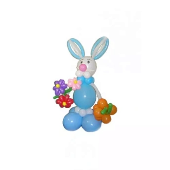  Фигура из шаров "Кролик с букетом"