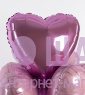 Фольгированное сердце "Розовый металлик"