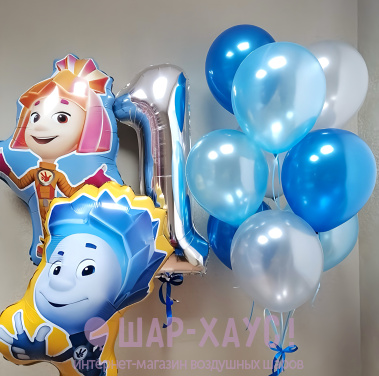 Композиция из шаров "Фиксики мальчику"  фото