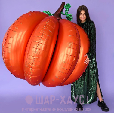 Фольгированная фигура AIR "Большая тыква" 125 см фото