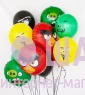 Фольгированный шар круг "Angry Birds" красный 