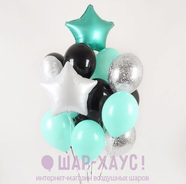 Букет из 16 шаров "Мята" фото