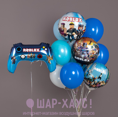 Композиция из шаров "Blue Roblox"  фото